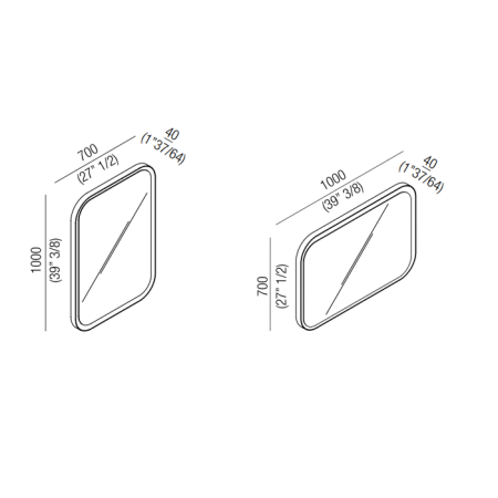 Agape Memory Зеркало c рамкой, цвет: белый