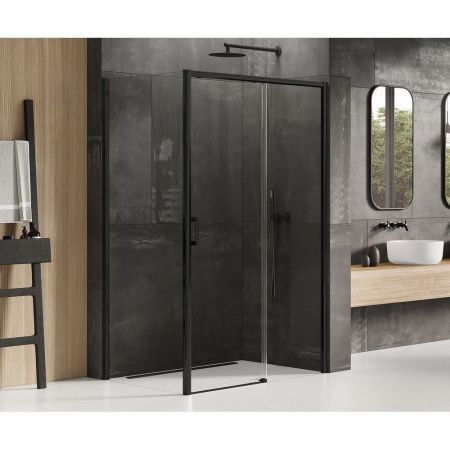 Душевое ограждение NEW TRENDY PRIME BLACK R 150x90x200 D-0327A/D-0129B (черный)