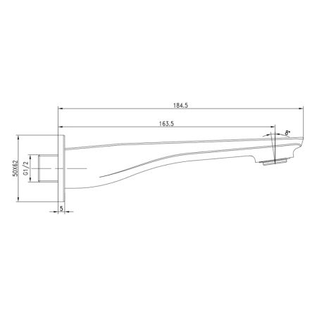 Излив для ванны Lemark (LM5981CW), артикул LM5981CW