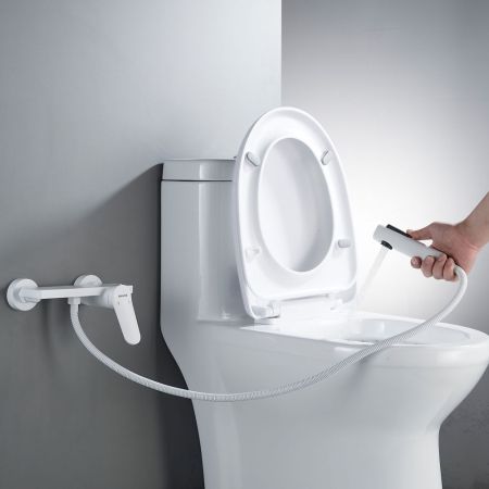 Гигиенический душ со смесителем Shevanik S4305C-1, белый