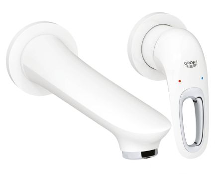Внешняя часть смесителя для раковины GROHE Eurostyle new на 2 отверстия, белая луна (19571LS3), артикул 19571LS3