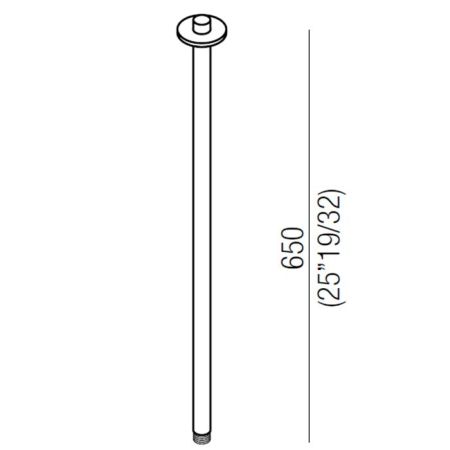 Agape Al dente Потолочный излив для душевой головки, длина: 27.5см, цвет: хром, артикул CRUB0924S