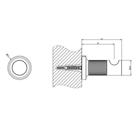 GESSI INCISO Крючок настенный, цвет: хром, артикул 58521#031