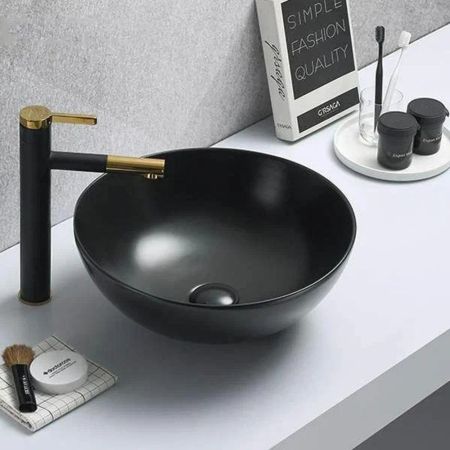 Раковина чаша Velvex 104MB, черный, артикул 104MB