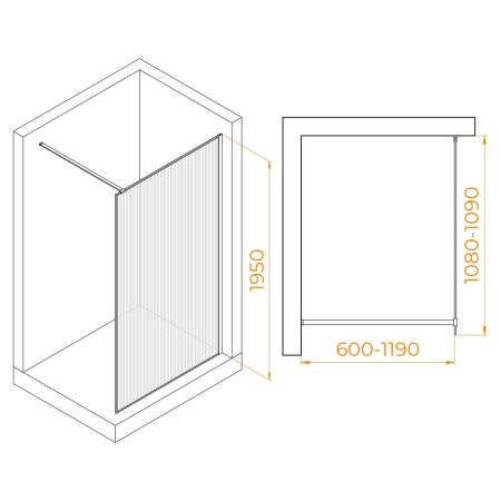 Душевая перегородка RGW WA-08B (1100), артикул 06100811-154