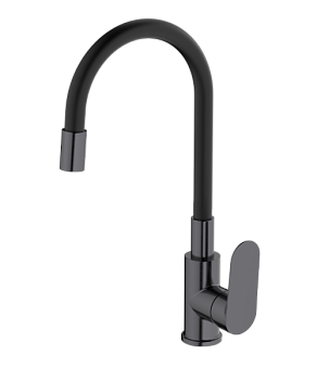 Смеситель для кухни HAIBA оружейная сталь/черный (HB73796-3)