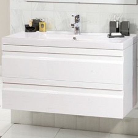 Тумба с раковиной SanVit Тема 60 ktema060 подвесная Белый глянец