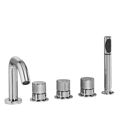 Stella Bamboo Смеситель на борт ванны на 5 отверстий 3256TRTC308, цвет: хром