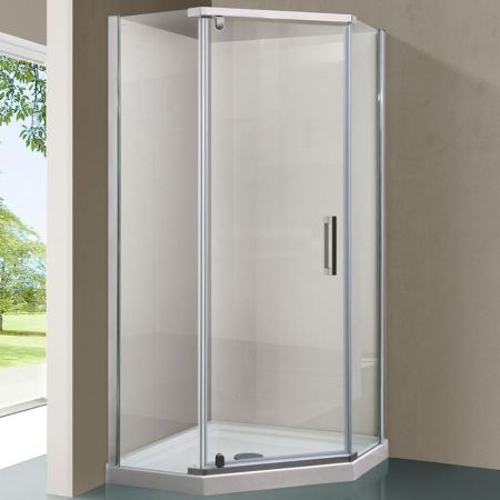 Душевой уголок Vincea Stresa 90x90 VSP-1S900CL профиль Хром стекло прозрачное, артикул VSP-1S900CL