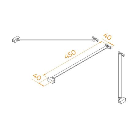 Штанга держатель RGW O-206 BC Хром Браш