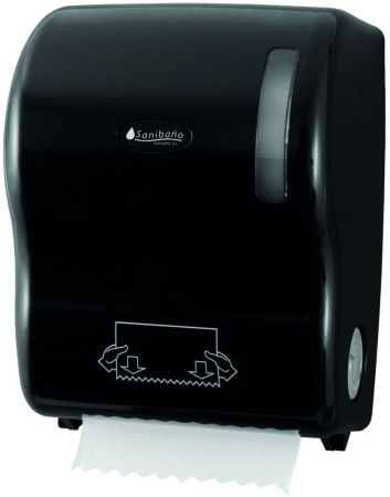 Sanibano, диспенсер для бумаги самоотрезающийся, цвет черный глянец, артикул AG56600/P