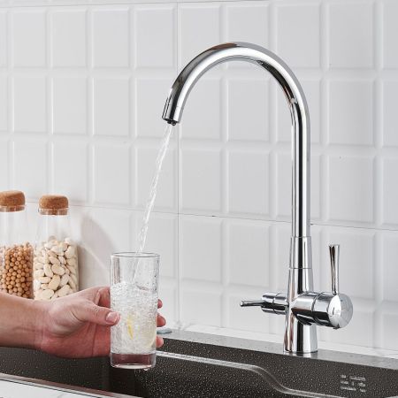 Смеситель для кухни с подключением фильтра Shevanik S428, хром, артикул S428