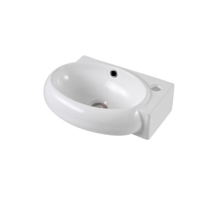 Раковина подвесная угловая AQUATEK AQ5304-00 420*280*145 мм , смеситель справа, артикул AQ5304-00