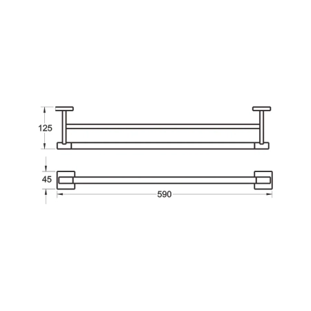 Полотенцедержатель Rose RG3027H, золото/черный, артикул RG3027H