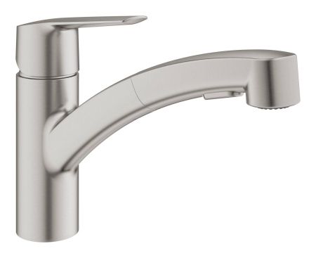Смеситель для кухни с низким выдвижным изливом GROHE Start, суперсталь (30531DC1) Смеситель для кухни с низким выдвижным изливом GROHE Start, суперсталь (30531DC1)