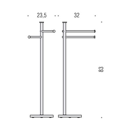 Colombo Plus Стойка 83 см, цвет: хром, артикул W4936.CR
