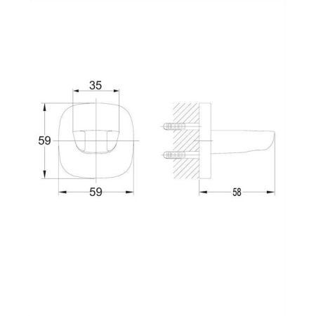 Кронштейн точечный OMNIRES HUDSON 8879ACR (хром), артикул 8879ACR