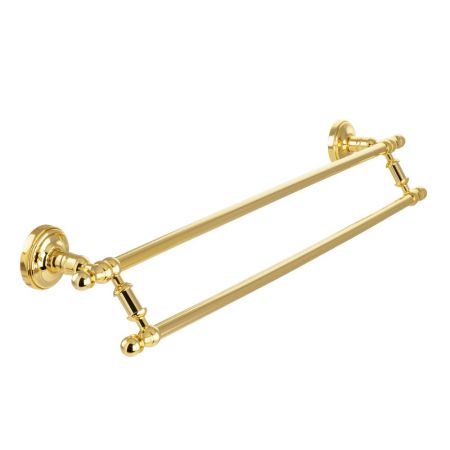 MIRELLA Полотенцедержатель двойной L62-65 см, золото, артикул 17335