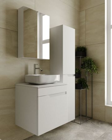 Зеркальный Шкаф VIANT  "Куба" 50 правый/левый без света 160х500х700 (VKUB50-ZSH), артикул VKUB50-ZSH