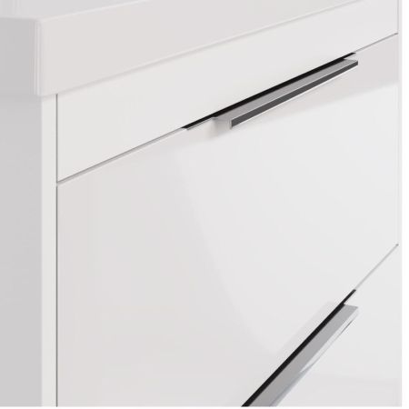 Тумба с раковиной подвесная/напольная Dreja Prime 90 см, белый, артикул 99-9302-com