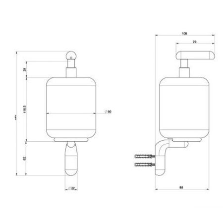Gessi Goccia Дозатор для жидкого мыла подвесной, цвет: хром/белый, артикул 38013#031