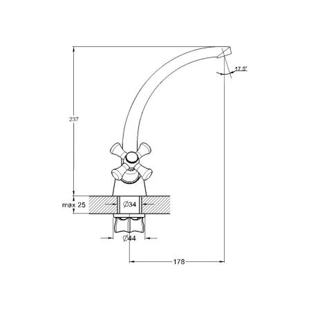 Смеситель для кухни G.Lauf QSL4-B827, хром