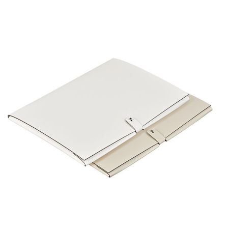 ADJ Папка для бумаг А4, 23x31 см., цвет: панна котта/белый, артикул 1624.16/10