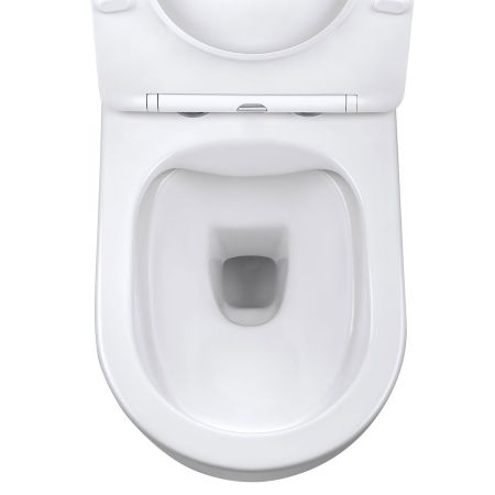 Унитаз подвесной Evo VT1-34 безободковый, цвет белый, ультратонкое soft-close сиденье, артикул VT1-34