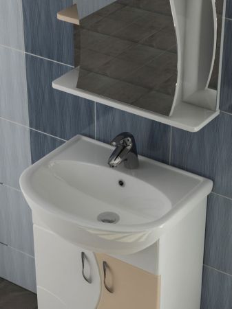 Зеркальный шкаф VIGO Alessandro zsh.ALE.55 беж, 55 см, артикул zsh.ALE.55 беж