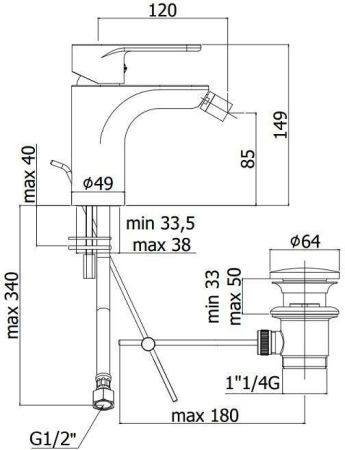Смеситель для биде Paffoni Green GR135CR