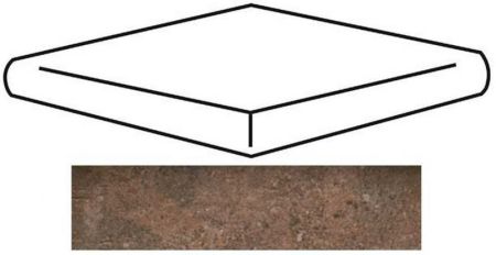 Ступень Natucer Ferro di Boston Ang.Peld.1 pz.Rosso 33х33 см, артикул 