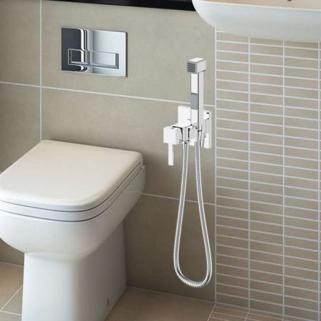 Гигиенический душ со смесителем WesnaArt KRISTAL KRI22-410, хром, артикул KRI22-410