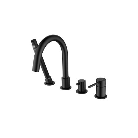 Смеситель на борт ванны на 4 отв. AQUATEK, матовый черный AQ1348MB ЕВРОПА, артикул AQ1348MB