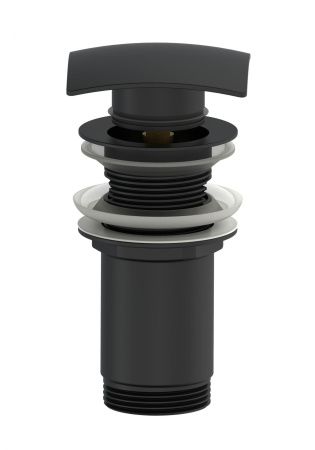 Донный клапан для раковины с переливом 1 1/4 WONZON & WOGHAND, Черный матовый (WW-88SS08-MB)