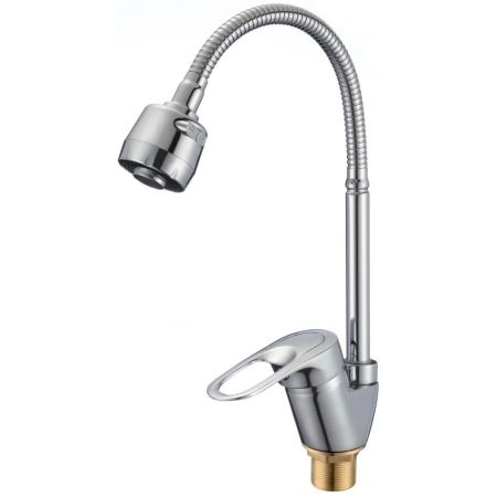 Смеситель для кухни с гибким изливом и режимом душ Savol S-T4304, хром