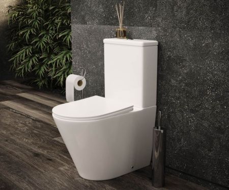 Напольный пристенный унитаз Highlight Rimless CN1802, артикул CN1802