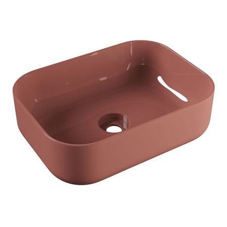 Alice Unica Раковина 50x37хВ16,5, накладная, без отверстия под смеситель, табаско глянцевый