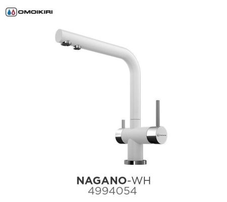 Смеситель для кухни, OMOIKIRI, Nagano, тип открывания воды-однорычажный, тип регулирования воды-керамический картридж, монтаж-на раковину/столешницу, отверстия для монтажа-1, высота, мм-294, вынос излива, мм-206, тип излива-поворотный, тип подводки-гибкая