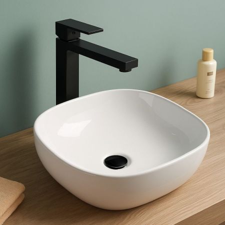 Донный клапан для раковины без перелива Knotlor BM9010BL, черный