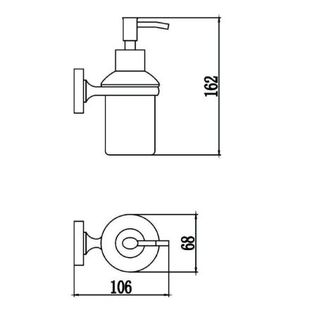 Дозатор жидкого мыла Savol S-008731, хром, артикул S-008731