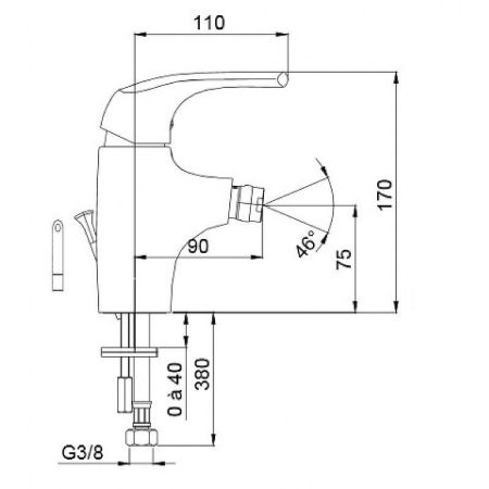 Смеситель для биде Jacob Delafon Nateo E73251-CP Хром