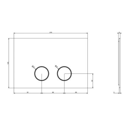 GESSI Клавиша смыва для унитаза, двойная, для систем инсталляций TECE, цвет Copper Brushed PVD, артикул 54617#708