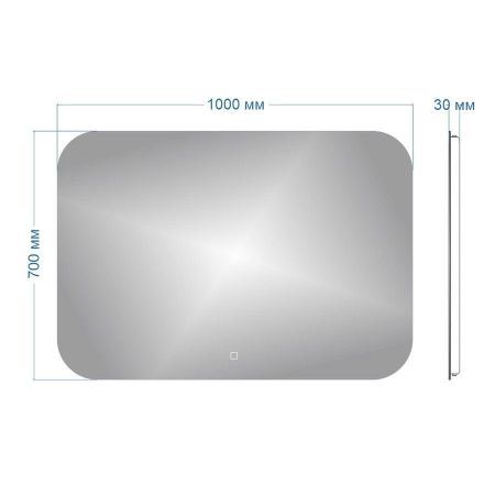 Зеркало Maretti Florenza FL1410070P25EL 100x70 см, артикул FL1410070P25EL