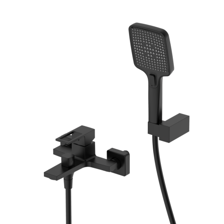 Смеситель для ванны с душем DQ Dortmund короткий излив черный (DA1713205), артикул DA1713205