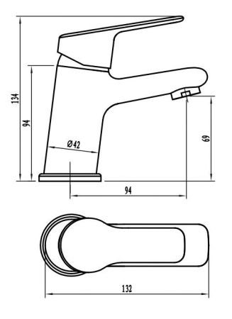 Смеситель Wave для раковиныовины, артикул: WA26, артикул WA26
