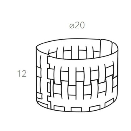 ADJ Корзина Bottega, D20xH12 см., цвет: горчичный/оливковый, артикул 1512.40/55