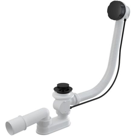 Слив-перелив Alcaplast A55BLACK-80 полуавтомат Черный матовый, артикул A55BLACK-80