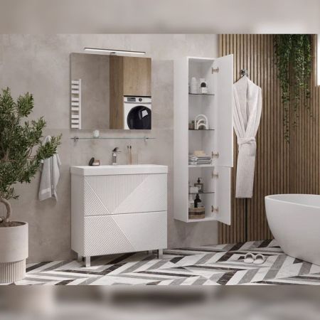 Пенал (35см) Velvex Edge pp.EDG.35, белый, артикул pp.EDG.35 белый глянец