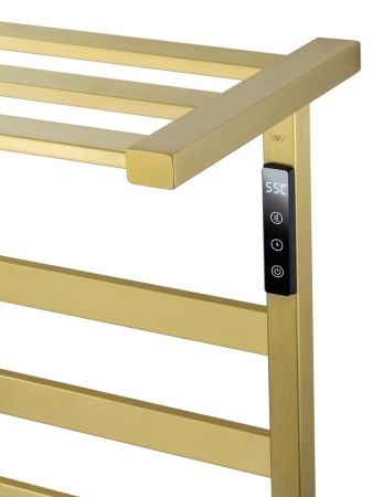 Полотенцесушитель электрический WONZON & WOGHAND FRANKFURT, Брашированное золото (WW-1029-BG), артикул WW-1029-BG