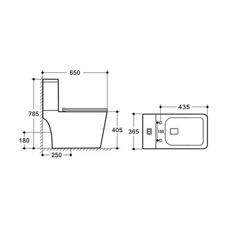 Унитаз-компакт Hope VT2-201, цвет белый, ультратонкое сиденье soft-close, P-trap, артикул VT2-201